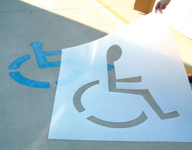 Pavement Stencil Mass Transit