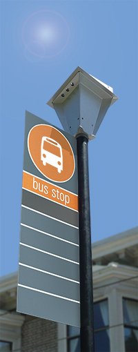 The PV-Stop is a powerful, reliable solar-powered LED bus stop lighting system that delivers safe and environmentally friendly lighting designed specifically for the transit industry.