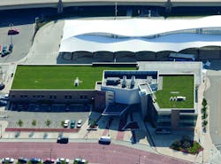The Rapid in Grand Rapids, Mich., added a green roof to the transit center. The Rapid built first LEED certified transit center in the United States.