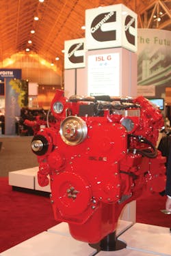 Cummins' ISL G natural gas engine for truck and bus. Cummins' ISL G natural gas engine for truck and bus.