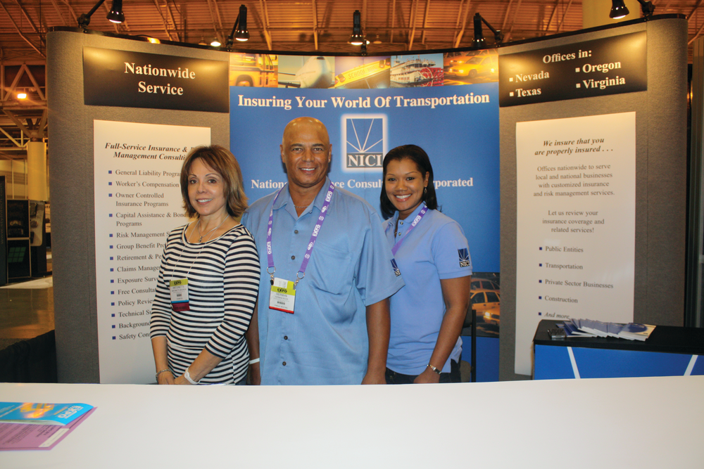 From left: Antoinette Diaz Modrok, President and COO; Herman L. Ross II, CFO; Katrina L. Simkins, Senior Vice President at the National Insurance Consultants Incorporated booth #1167.