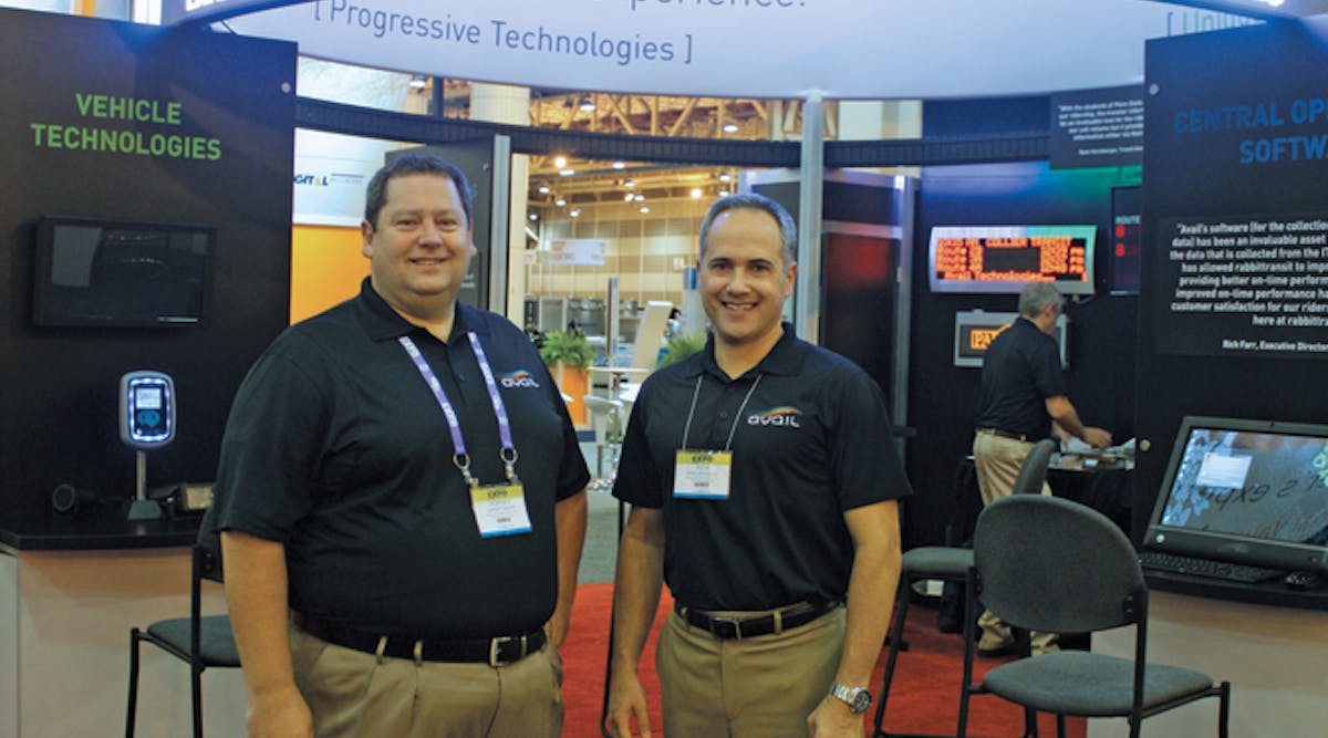 From left: Avail Technologies Inc. President &amp; CEO Dorsey E. Houtz and VP of Customer Relations G. Rick Spangler at the Avail Technologies booth #3033.
