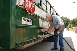 The park&apos;s buses are refueled on-site via a 1,000-gallon propane tank, which makes refueling efficient and easy.