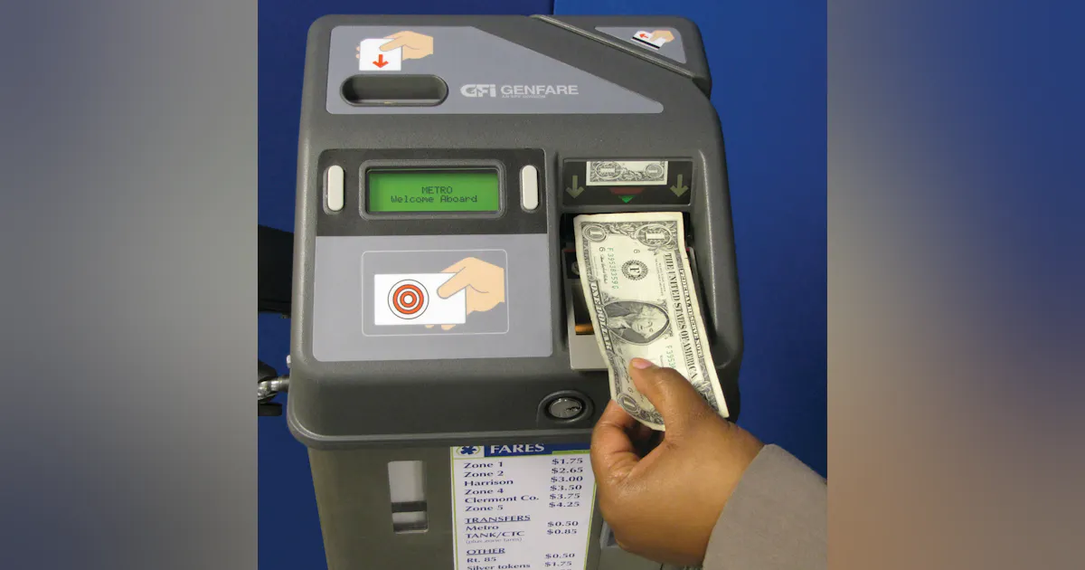 Cincinnati Metro Installs New Fareboxes in Mid-November | Mass Transit