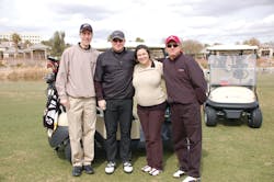 The 2011 Winning Golf Team of Jeff Porter, John Sheehan, Kim Sarubbi, and Mark Mantha.
