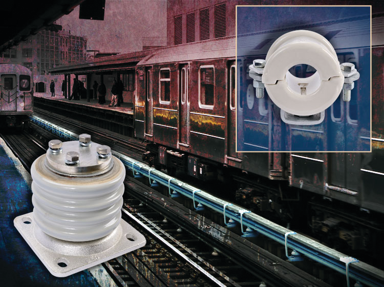 Third Rail Insulator Support And Porcelain Spool Cable Support From Delta Star Connector Company Mass Transit