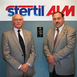 Proud recipients of the Business of the Year Award are to Doug Grunnet (left) and Allan Pavlick (right) at Stertil ALM.