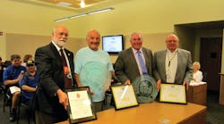 Pictured L to R - Jerry Winkler &ndash; Principal Integrus Architecture Richard Ciccone &ndash; BFT Project Manager Tim Fredrickson &ndash; BFT General Manager Leo Bowman &ndash; Benton County Commissioner &amp; BFT Board Chair