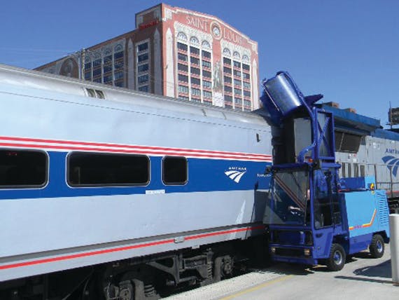 Bitimec SEP train washing machine at Amtrak St. Louis MO.