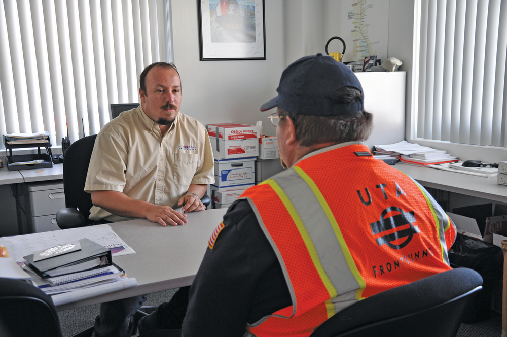 Rail Supervisor Talking To Ope 10810968