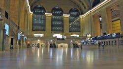Grand Central Terminal closed early on October 28, 2012 in advance of Hurricane Sandy. This photo shows the largely empty Terminal after the last trains had departed. Grand Central Terminal closed early on October 28, 2012 in advance of Hurricane Sandy. This photo shows the largely empty Terminal after the last trains had departed.