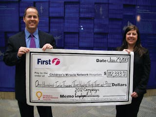 FirstGroup America (FGA) recently donated more than $112,000 to Children&rsquo;s Miracle Network, an international, non-profit organization that raises funds for more than 170 children&rsquo;s hospitals.