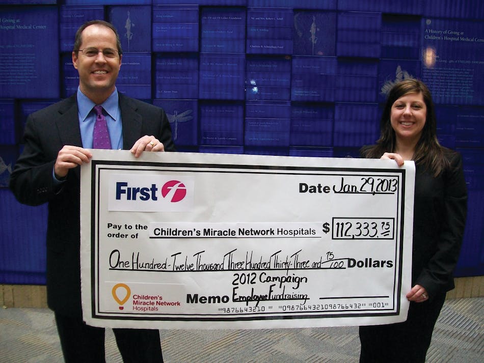 FirstGroup America (FGA) recently donated more than $112,000 to Children&rsquo;s Miracle Network, an international, non-profit organization that raises funds for more than 170 children&rsquo;s hospitals.