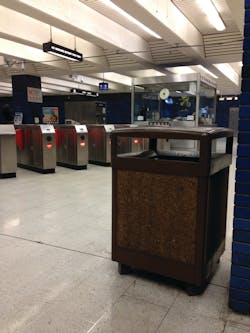 Bay Area Rapid Transit has taken out some of its garbage cans to eliminate the risk of terrorist leaving explosives behind. Bay Area Rapid Transit has taken out some of its garbage cans to eliminate the risk of terrorist leaving explosives behind.