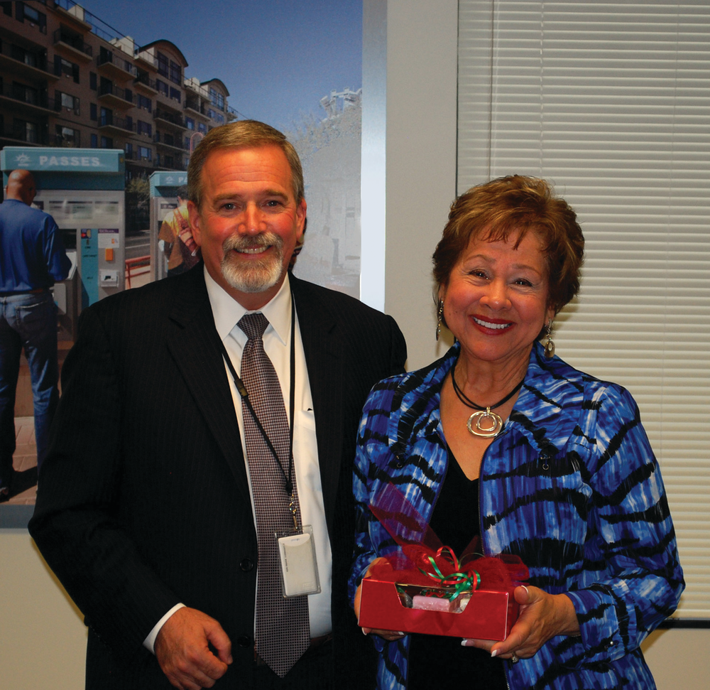 Citing her years of commitment to regional transit leadership, Valley Metro CEO Steve Banta names an annual transit internship program in honor of its longest-serving board member, Glendale Mayor Elaine Scruggs.