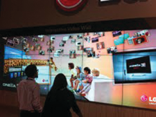 Massive wall displays are currently a hot trend in digital signage, with some companies like LG putting together multiple TV's to create massive displays.