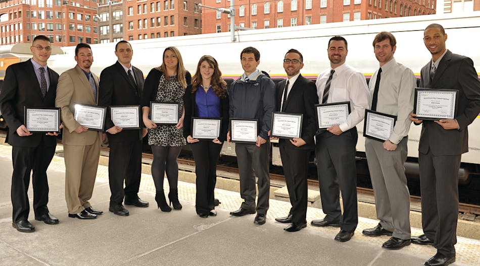 Massachusetts Bay Commuter Railroad (MBCR) awarded Train Service Engineer Certifications to a class of ten.