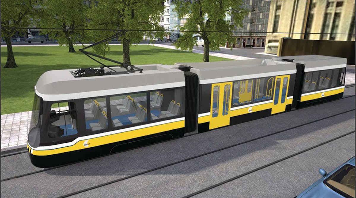 Brookville Equipment Corporation officially agreed to terms with DART Feb. 26, for the supply of two off-wire capable Liberty Modern Streetcars to the downtown Union Station to Oak Cliff extension project with an option for two additional streetcars.