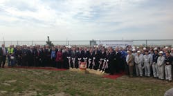 Nippon Sharyo employees and leaders were joined by Illinois Gov. Pat Quinn and U.S. Department of Transportation Secretary Ray LaHood at the April 30 groundbreaking for an expansion of its Rochelle, Ill., plant. Nippon Sharyo employees and leaders were joined by Illinois Gov. Pat Quinn and U.S. Department of Transportation Secretary Ray LaHood at the April 30 groundbreaking for an expansion of its Rochelle, Ill., plant.