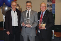 The Institute for Transportation and Development Policy (ITDP) presented the award for the HealthLine to Joseph Calabrese, CEO and general manager, RTA, as well as to Mayor Frank Jackson, city of Cleveland, for its support of the project, on April 16.