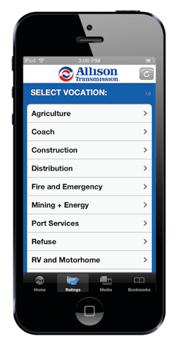 The Allison Transmission app is a comprehensive sales tool for dealers and end-users and is currently available in the Apple App Store.