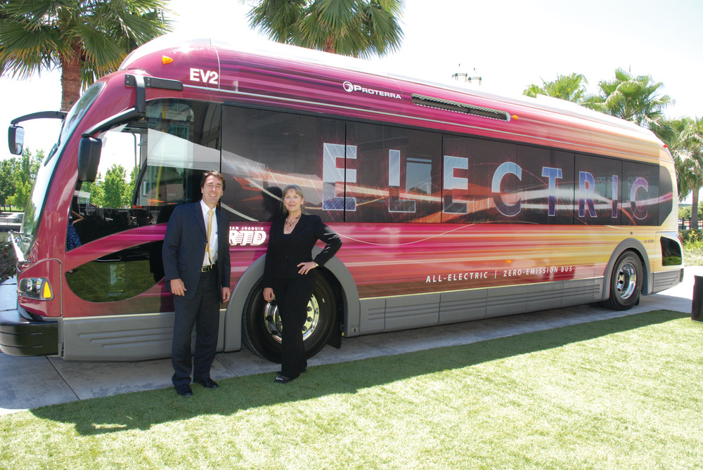 On May 20, San Joaquin RTD publicly unveiled its two EcoRide buses, funded through a $2.56 million grant from the California Energy Commission.