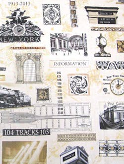 In honor of Grand Central Terminal’s Centennial, New York quilting and fabric store, The City Quilter has designed two commemorative 100 percent cotton prints, “Grand Central” and “GCT Constellations,” both in beige and aqua colorways. In honor of Grand Central Terminal’s Centennial, New York quilting and fabric store, The City Quilter has designed two commemorative 100 percent cotton prints, “Grand Central” and “GCT Constellations,” both in beige and aqua colorways.