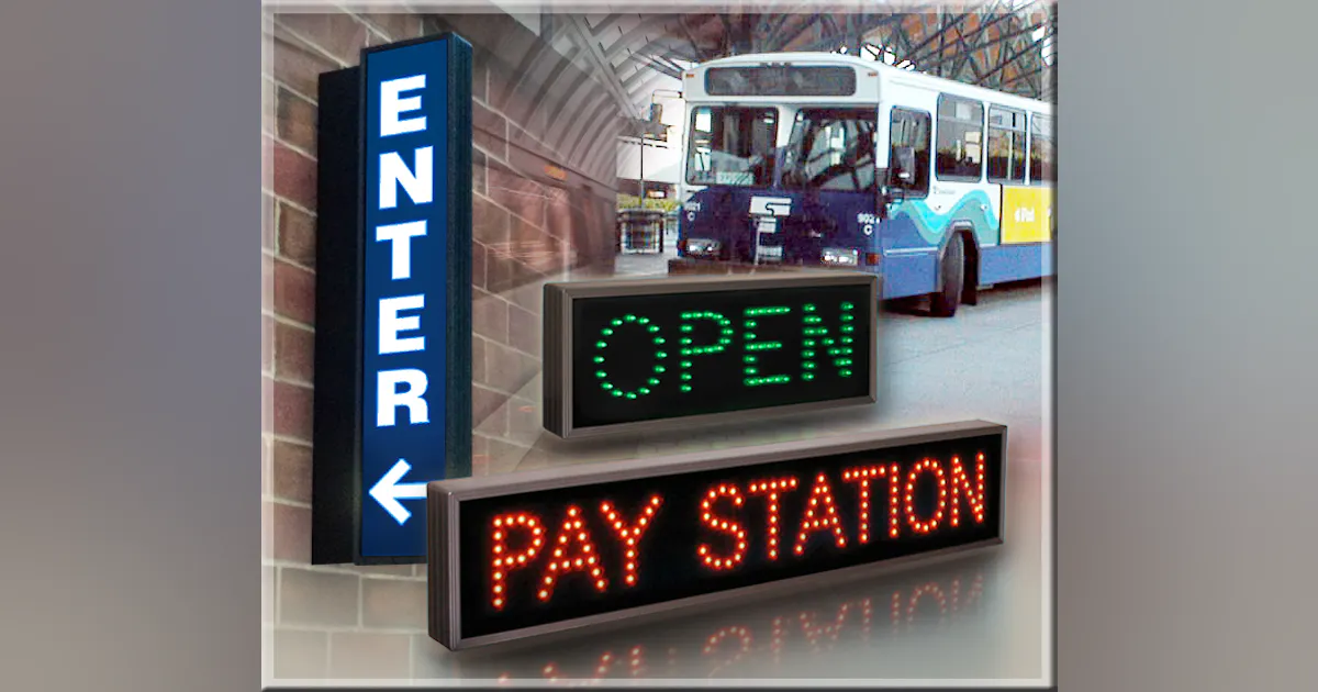 Energy Saving LED Signs with Custom Messages | Mass Transit