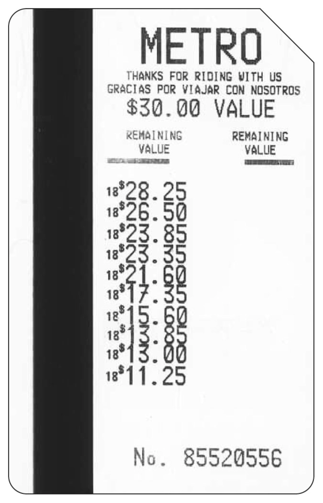 Metro in Cincinnati has introduced a stored-value fare card.