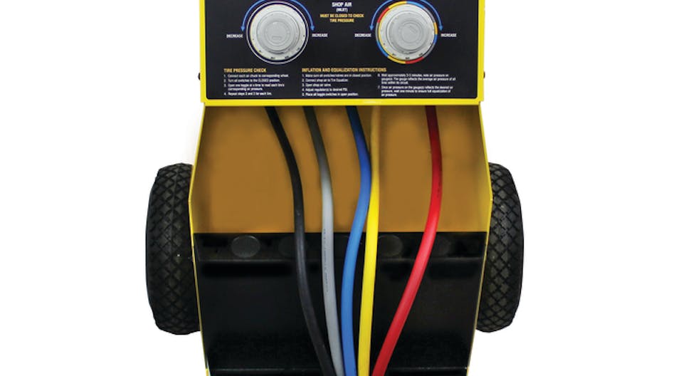 The Mobile Tire Pressure Equalizer is a new method to inflate tires with accuracy.