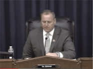 U.S. Rep. Jeff Denham, R-CA, makes remarks during a hearing on the role of innovative finance in intercity passenger rail.