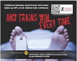 North Dakota Operation Lifesaver, now contending with booming commercial truck traffic due to oil extraction from Bakken shale, will use graphic images and messages in a variety of formats targeting professional truck drivers. North Dakota Operation Lifesaver, now contending with booming commercial truck traffic due to oil extraction from Bakken shale, will use graphic images and messages in a variety of formats targeting professional truck drivers.