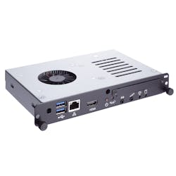 The OPS871 supports Socket G2 Intel Core i7/ i5/ i3 processors with Mobile Intel QM77 Express chipset and includes Intel Active Management Technology 8.0 (iAMT) to enable intelligent remote management.