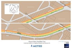 The urban trail along Capital Metro's red line rail has opened to the public. The urban trail along Capital Metro's red line rail has opened to the public.