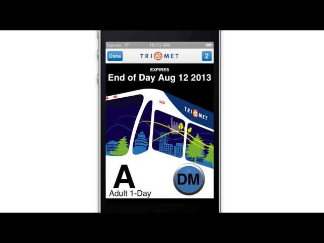 How to Use the "TriMet Tickets" Smartphone App Mass Transit