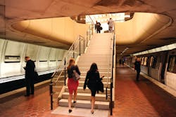 Metro has brightened the mezzanine of the Bethesda station.