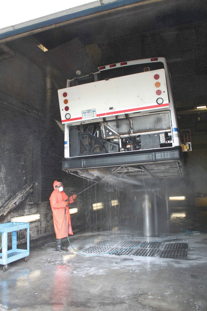 Buses in service in Buffalo, N.Y., are subjected to harsh weather conditions, which requires special maintenance considerations.
