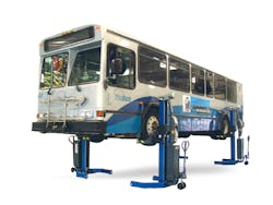 Maha has introduced a mobile column lift with precision ball-screw lifting technology.