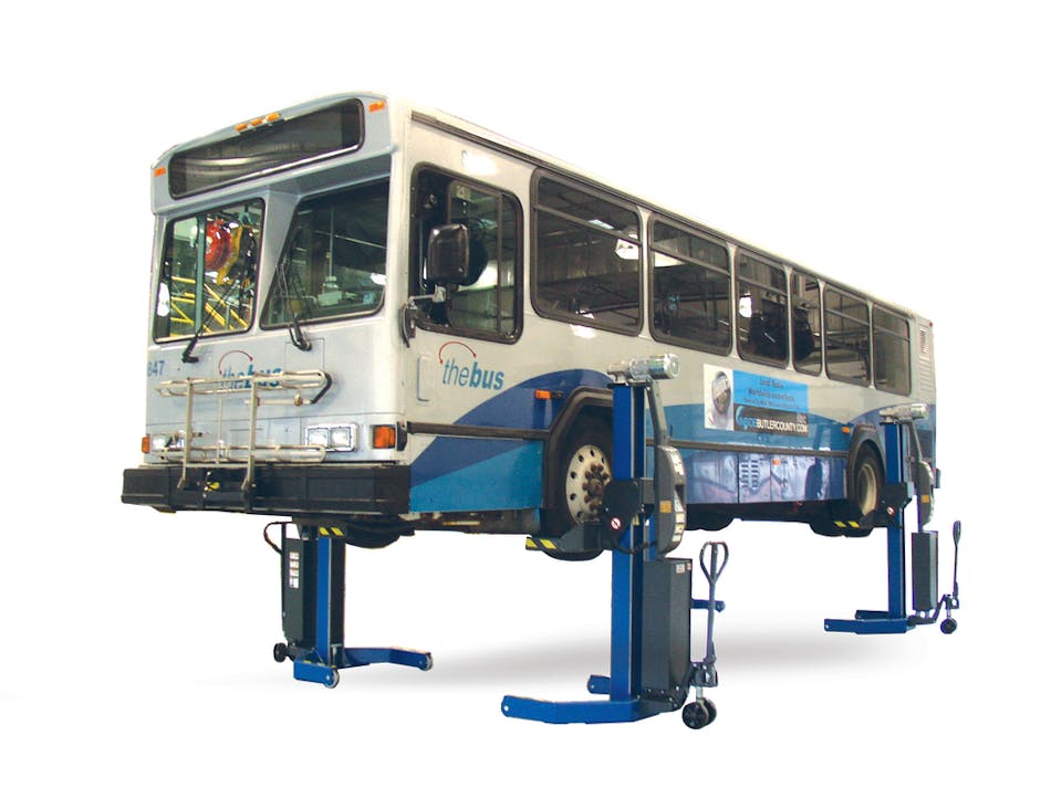 Maha has introduced a mobile column lift with precision ball-screw lifting technology.