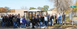 More than 40 family members and friends gathered at BECEP for the dedication of the MaryAnn CAT bus shelter