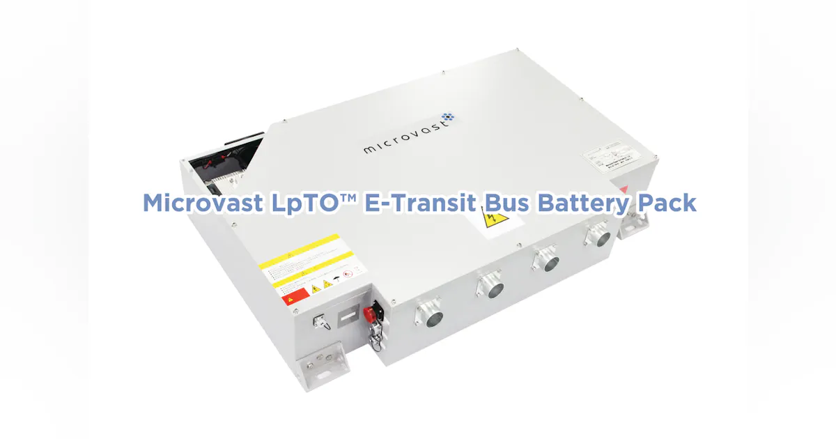 Advanced Ultrafast Charge Battery Solution For E-bus/E-shuttle | Mass ...