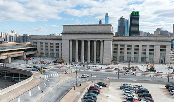 New bicycle racks and additional parking have been added to the 30th Street rail station in Philadelphia.