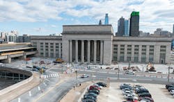 New bicycle racks and additional parking have been added to the 30th Street rail station in Philadelphia. New bicycle racks and additional parking have been added to the 30th Street rail station in Philadelphia.