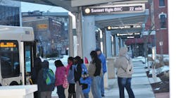 Metrolink&apos;s new transit center in Rock Island, Ill., features indoor waiting areas for riders.