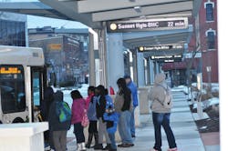 Metrolink&apos;s new transit center in Rock Island, Ill., features indoor waiting areas for riders.