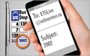 Edmonton Transit System now allows riders to get bus information via email.