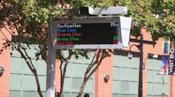 Visual Message Boards allow the delivery of real-time information to transit riders.
