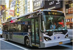 BYD and MTA ran a pilot test of all-electric buses from Aug. 25 to Oct. 25. BYD and MTA ran a pilot test of all-electric buses from Aug. 25 to Oct. 25.