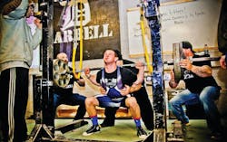 Stertil-Koni employee Erik Narvesen set three U.S. national records in heavy duty power lifting.
