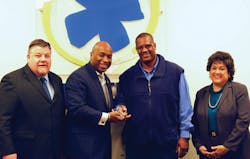 SORTA Board Vice Chair Ken Reed, Chair Jason Dunn and Metro CEO Terry Garcia Crews presented Metro bus driver Tony Lackey with the STAR Award on Feb. 18. SORTA Board Vice Chair Ken Reed, Chair Jason Dunn and Metro CEO Terry Garcia Crews presented Metro bus driver Tony Lackey with the STAR Award on Feb. 18.